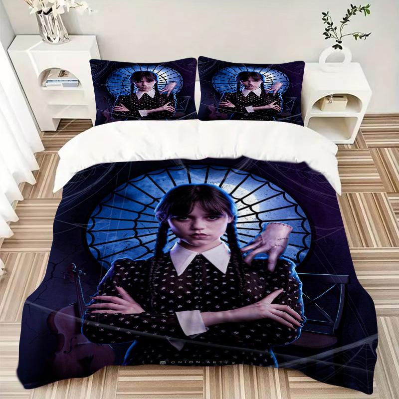 Gothic Spider Web Portrait Print 3Pcs Bedding Setduvet Cover With 2 Bedropillowcase Home Birthday Gift