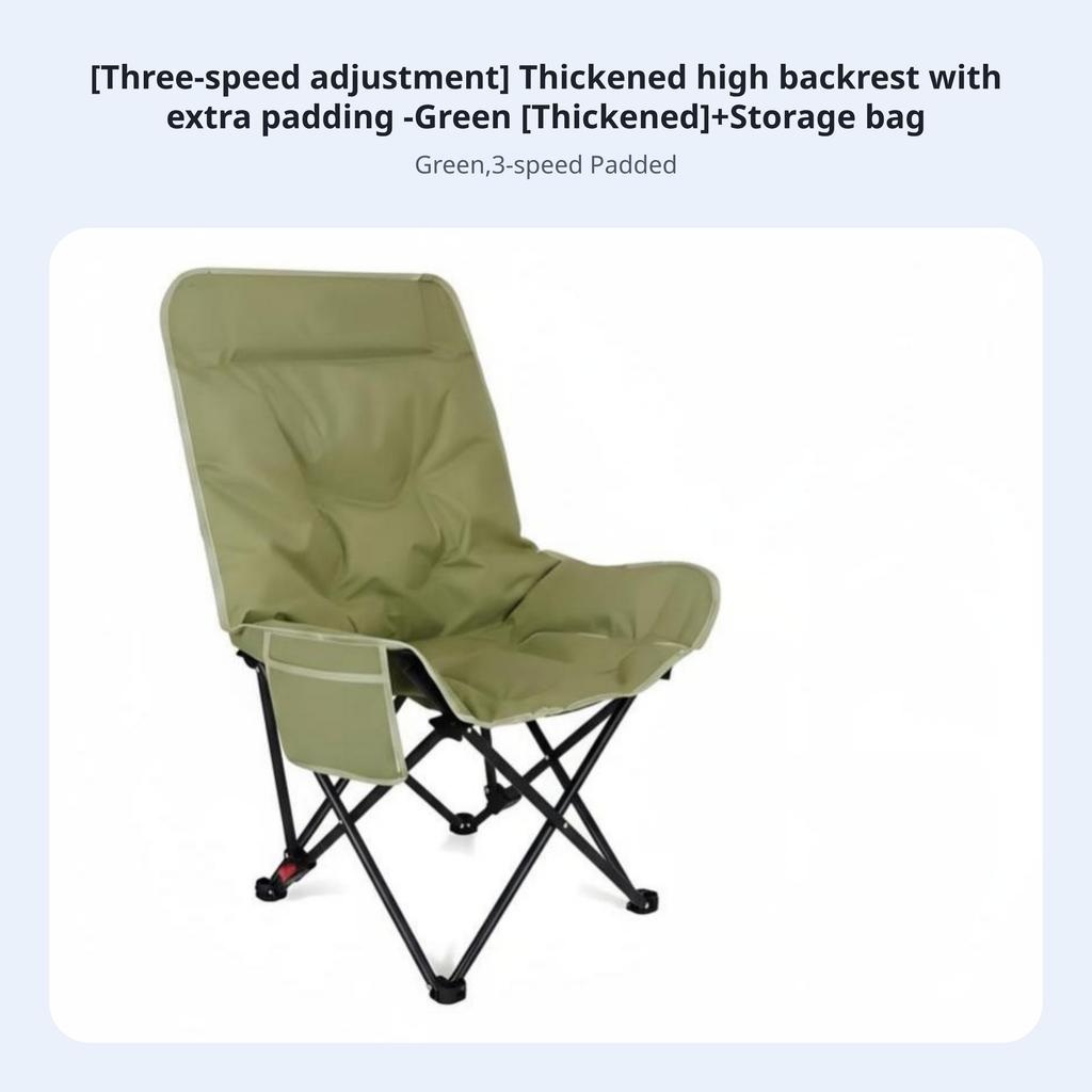 Padded Highspine Moon Chair Foldable Highspine Camp Chair Lightweight Stable Base For Outdoor Lovers