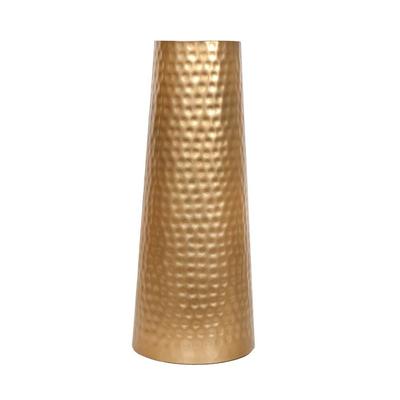 Hand Crafted Metal Flower Vase for Home Decoration (Brown) (12 INCH)
