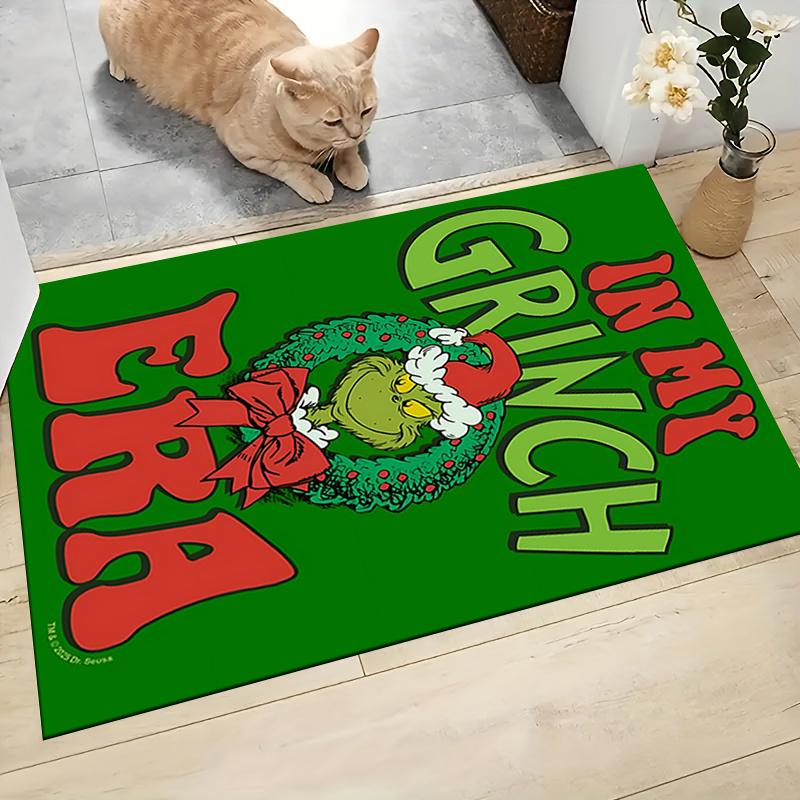 Grinch Era Christmas Carpet Rug Soft Washable Antislip Home Living Room Sofa Mats Personalized Christmas Rug