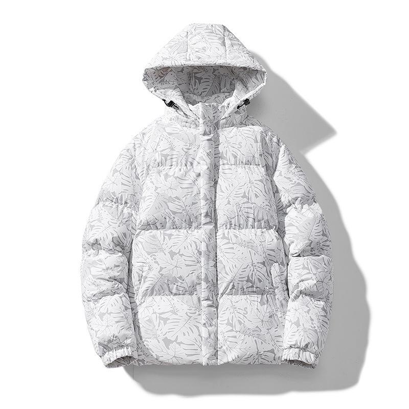 

Maple Leaf Cotton Jacket Men s Thickened Jacket Cotton Jacket Camouflage Cotton Jacket Maple Leaf Cotton Jacket Student Hooded Cotton Jacket Teen M білий