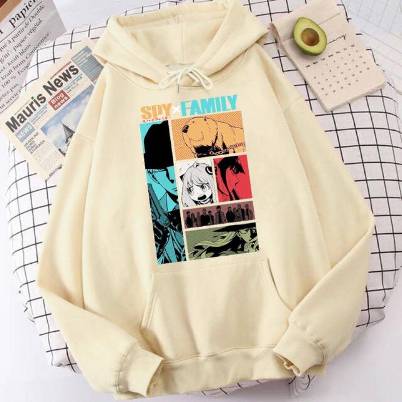 Nowy sweter z nadrukiem kreskówkowej dziewczyny anime dla kobiet, wersja koreańska, styl college'owy, bluza z kapturem