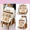 New Capybara Cartoon School Backpack With Durable Nylon Material And Antiload Burden Features For Teens