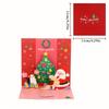 3pcs 3D Christmas Card Decorative Handwritten Blessing Festival Decors Postcard Folding Gift