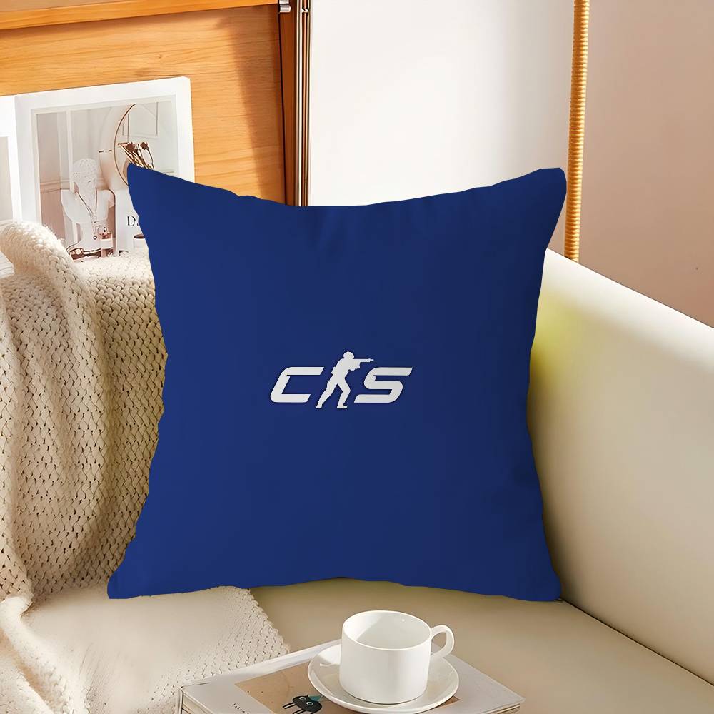 C-Counter-S-Strike CS 2 LOGO Cushion Cover Decorative Pillow Sofa Home Decor Case Pillow Cases