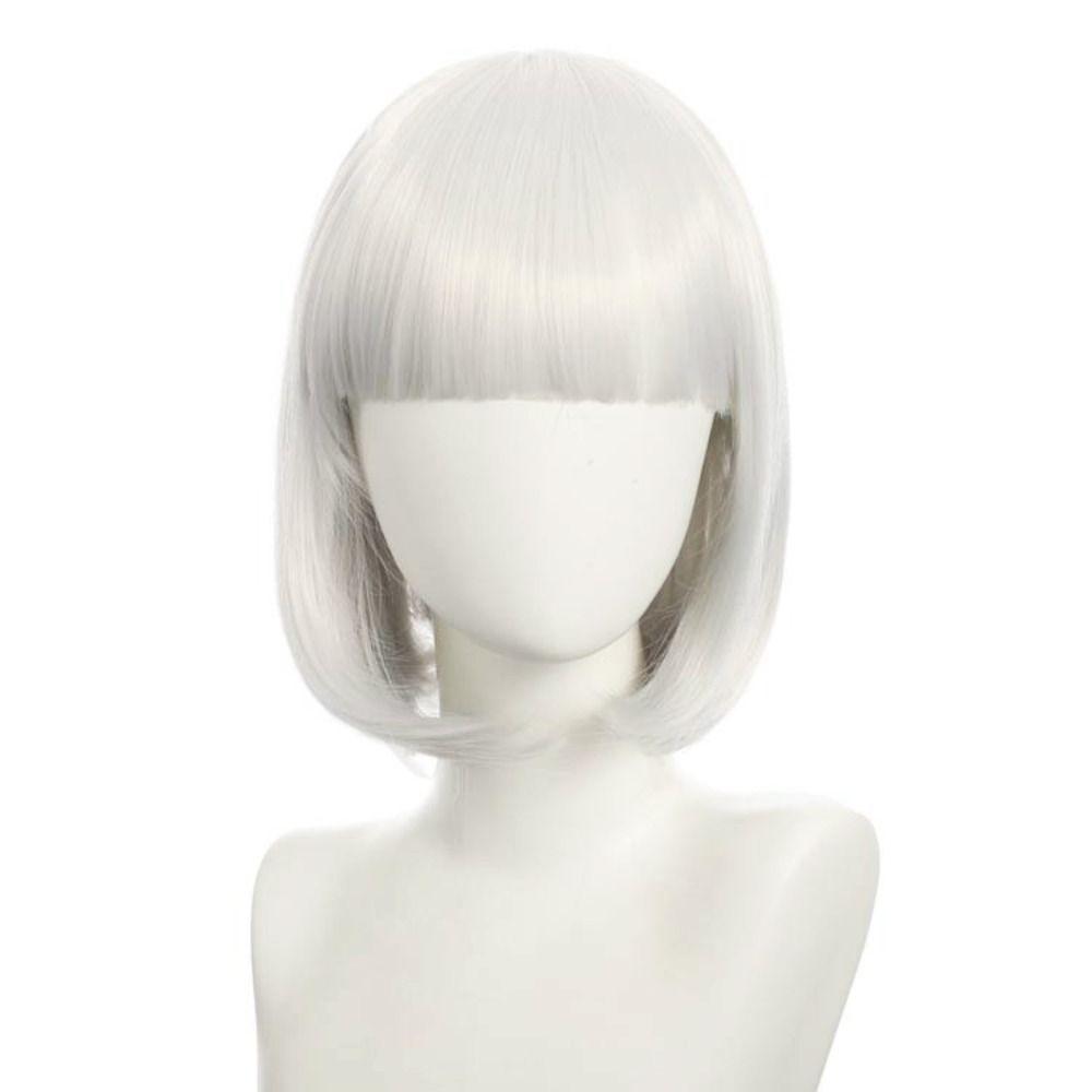 Heat Resistance Halloween Colored Wig Anime Cosplay Party Wig Short Straight Bob Hair Men Women