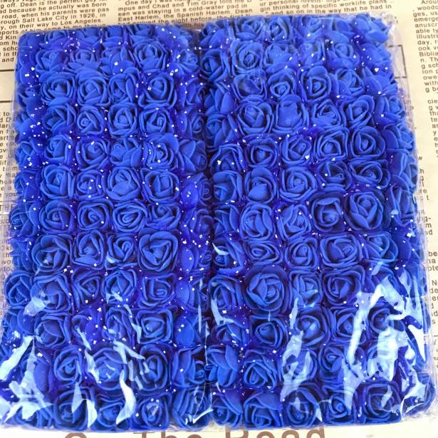 144 DIY 2.5cm Yarn Roses - PE Foam Flowers for Bridal & Candy Wreaths