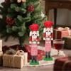 Christmas Nutcracker Wooden Nutcracker Statue Christmas Desk Ornament For Table Centerpiece Festive Display Party Home Mantel