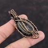 Evil Eye Iolite Sunstone Pendant Copper Wire Wrapped Pendant Rainbow Moonstone Pendant Beautiful Gemstone Jewelry Handmade Pendant For Gift