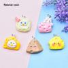 Resin Cartoon Rabbit Cheesecake Keychain Pendant