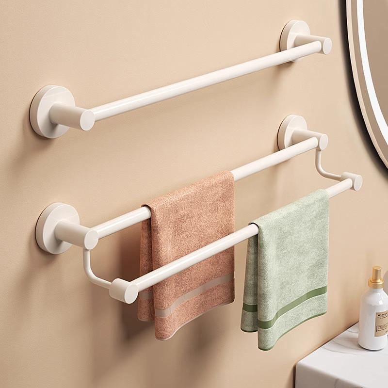 Modern Stainless Steel Double Towel Bar With Load Capacity For Bathroom Storage