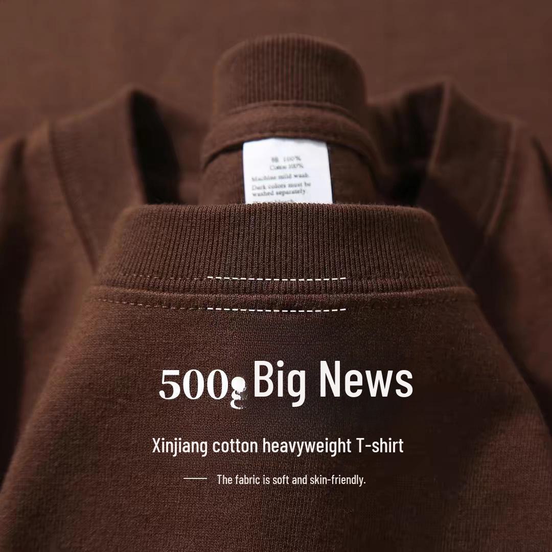 

320г Важка Біла Бавовняна Футболка з Коротким Рукавом для Чоловіків та Жінок - Щільна, Непрозора, Вільного Крою, Ідеальна для Літа. S [90-110 jin]