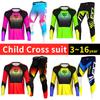 Motocross dişli seti çocuklar için 4 5 6 7 8 9 10 11 12 13 yaş Genç çocuk Motosiklet erkek kız Jersey Pantolon Kitleri yarış kıyafeti Off-road Enduro MX MTB