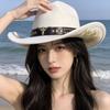 Summer New European and American Style Western Cowboy Hat Women's Bull Head Decorative Cowboy Hat Internet Celebrity Popular Jazz Hat