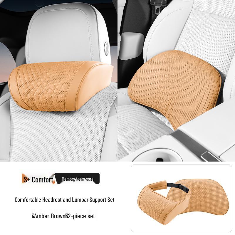 Zeekr 007/001 Car Headrest: Lumbar & Neck Support Pillow - All-Season Breathable Interior Decor