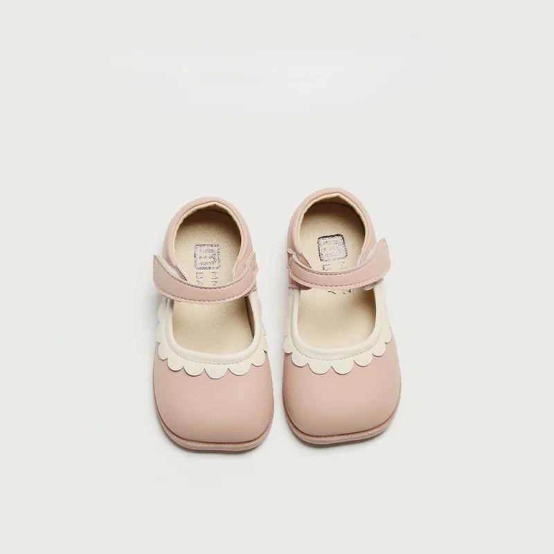 

Flower Bordered Luxury Designer Shoes for Girls Kids New Spring Summer Toddler Girl Leather Shoes Princess Mary Jane H01188 15 розовый
