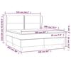 3127894 vidaXL Lit à sommier tapissier avec matelas Gris foncé 160x200cm Tissu