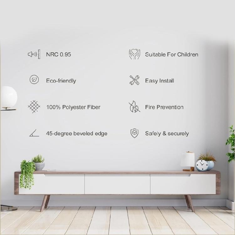 12 Pack Self Adhesive Acoustics Foam Panels Square Soundproof Wall Panels Suitable for Recordings Studios and Classrooms