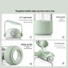 Buydeem 800ML Portable Glass Big Belly Straw Water Bottle