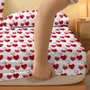 1 Simple Modern Heart-Shaped Pattern Frosted Bedsheet, Bedroom Printed Bedspread, Bedding (Excluding Pillowcases)