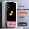 Cat universe cute fashion design ins Phone Case For Samsung Galaxy S25 S24 S23 S22 S21 S20 Plus Ultra Note20 Soft Black