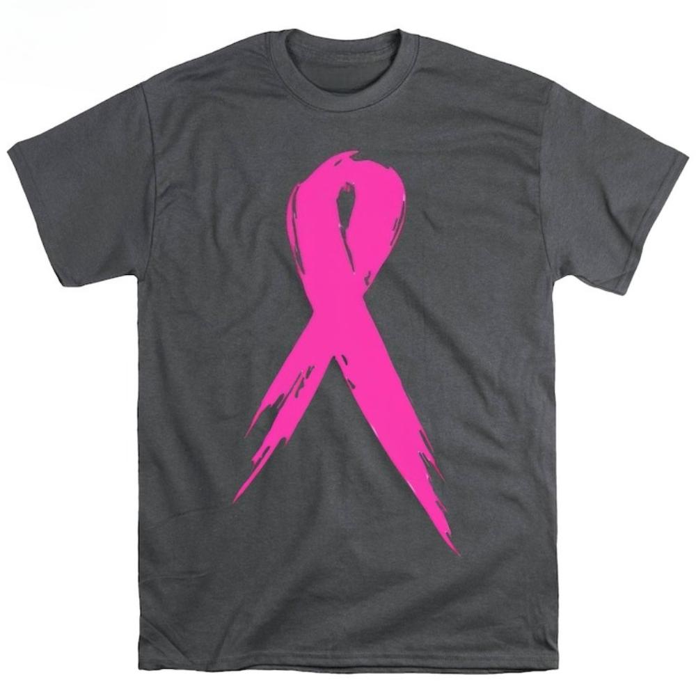 Pink Ribbon Breast Cancer Tshirt Men Women Unisex Pink for October Graphic T Shirts Summer Casual Cotton Clothes