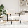 Armchair Cream Textured Wool Like Fabric