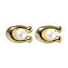 Solid Design Brass Earrings Women Earrings Gold 37341922