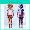 At Nights Five Freddys Security Breach Sol Måne Cosplay Jumpsuits Kostyme Gave