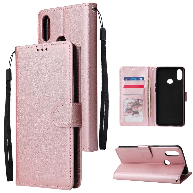 For Samsung A10S A20S Cellphone Cover Mobile Phone Shell Buckle Closure Cards Slots PU Leather Smart