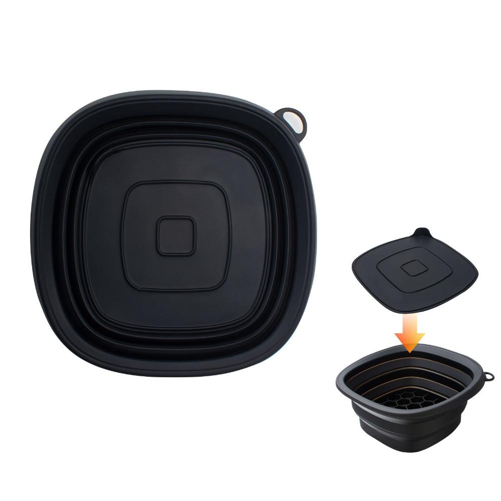 Built-in Ice Tray Portable Ice Basin Foldable Skincare Washbasin Face Dipping Bowl  for Women Girls