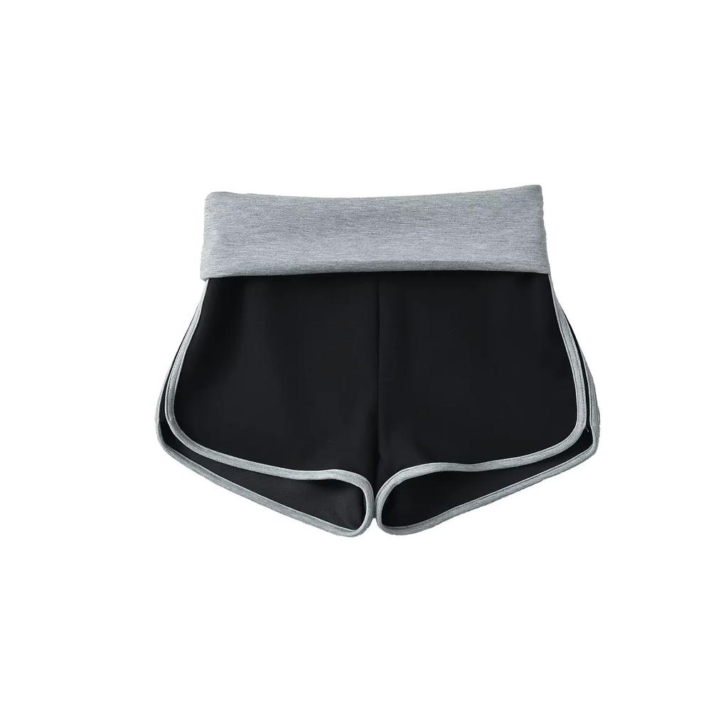 Women's High Waist Skinny Shorts Loose Fit Sporty Style Nylon Rayon Spandex Color Block Workout Yoga Running Hot Shorts