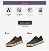 Baskets Homme Haut de Gamme en Cuir Véritable 2025: Chaussures décontractées polyvalentes à semelles épaisses en cuir de vache