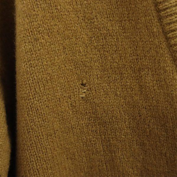 CHEMISE LACOSTE Wool Wappen Long Sleeve Knit Cardigan 2 Brown Men's Used