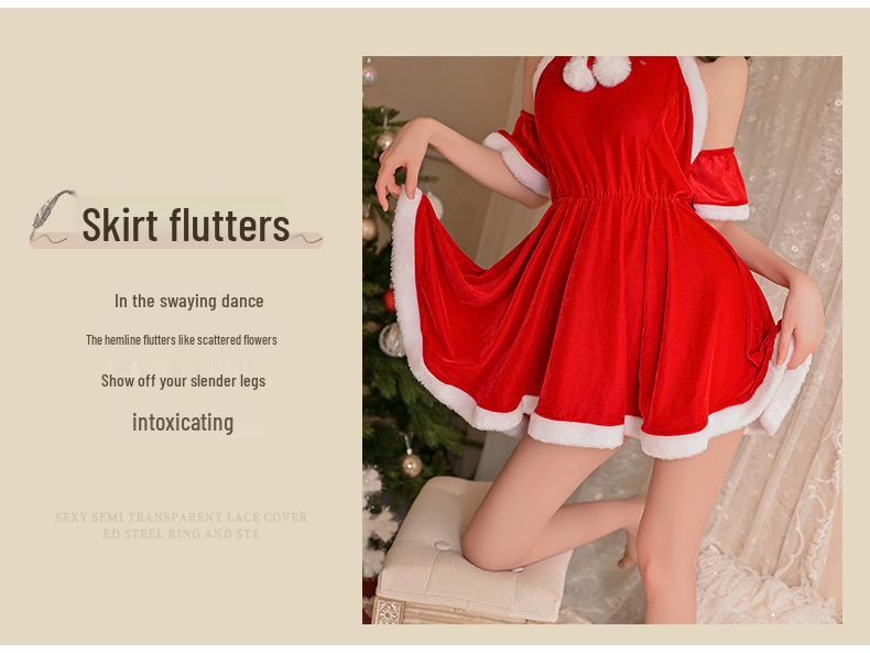 Jin Xiao Plus Size Sexy Christmas Lingerie Costume Set