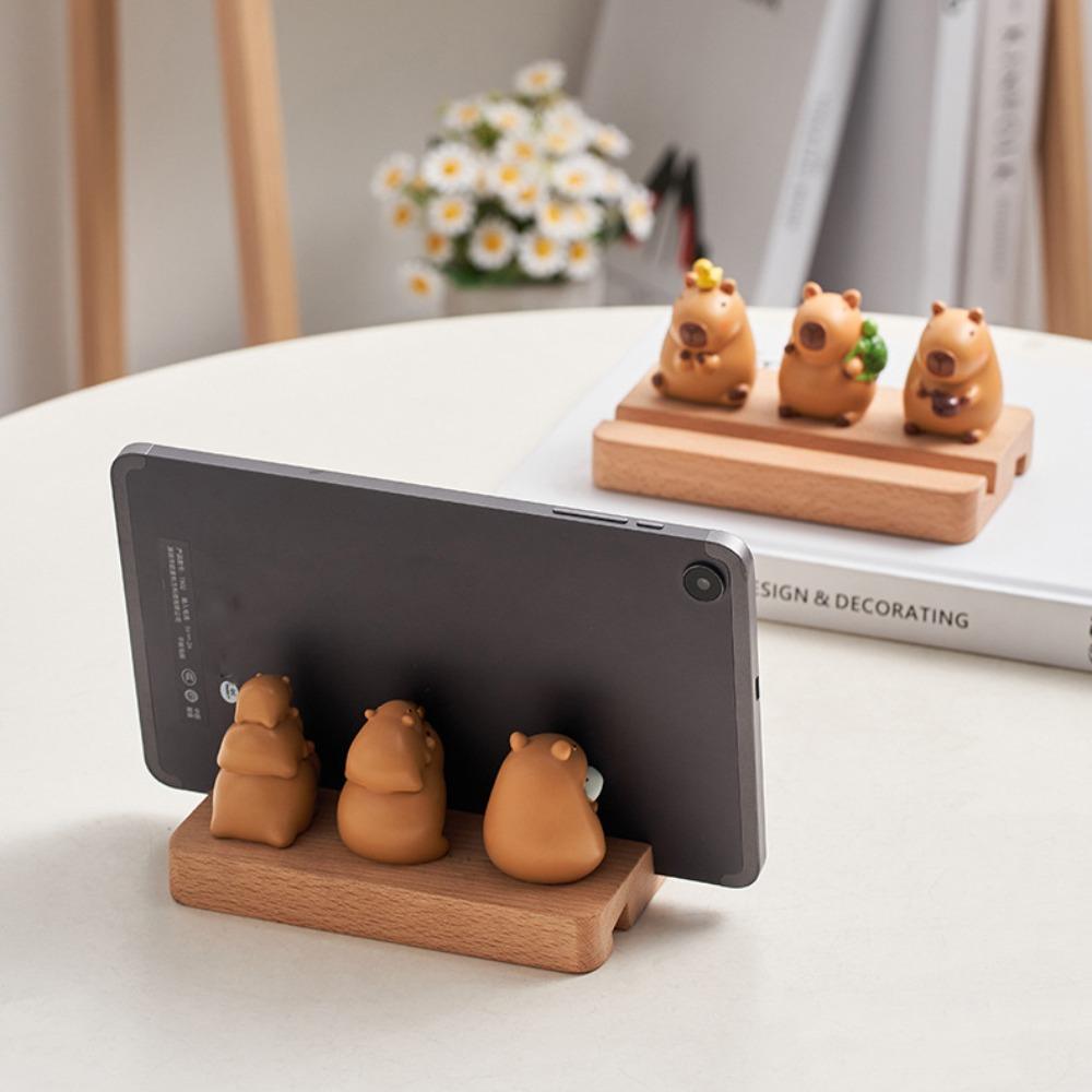 PVC Doll Capybara Mobile Phone Stand Support Capybara Cell Phone Bracket Phone Accessories