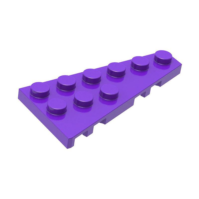 

10pcs 54383 Plate 6 x 3 Right Bricks Collections Bulk Modular GBC Toys For Technical MOC DIY Building Block Compatible 10PCS фіолетовий