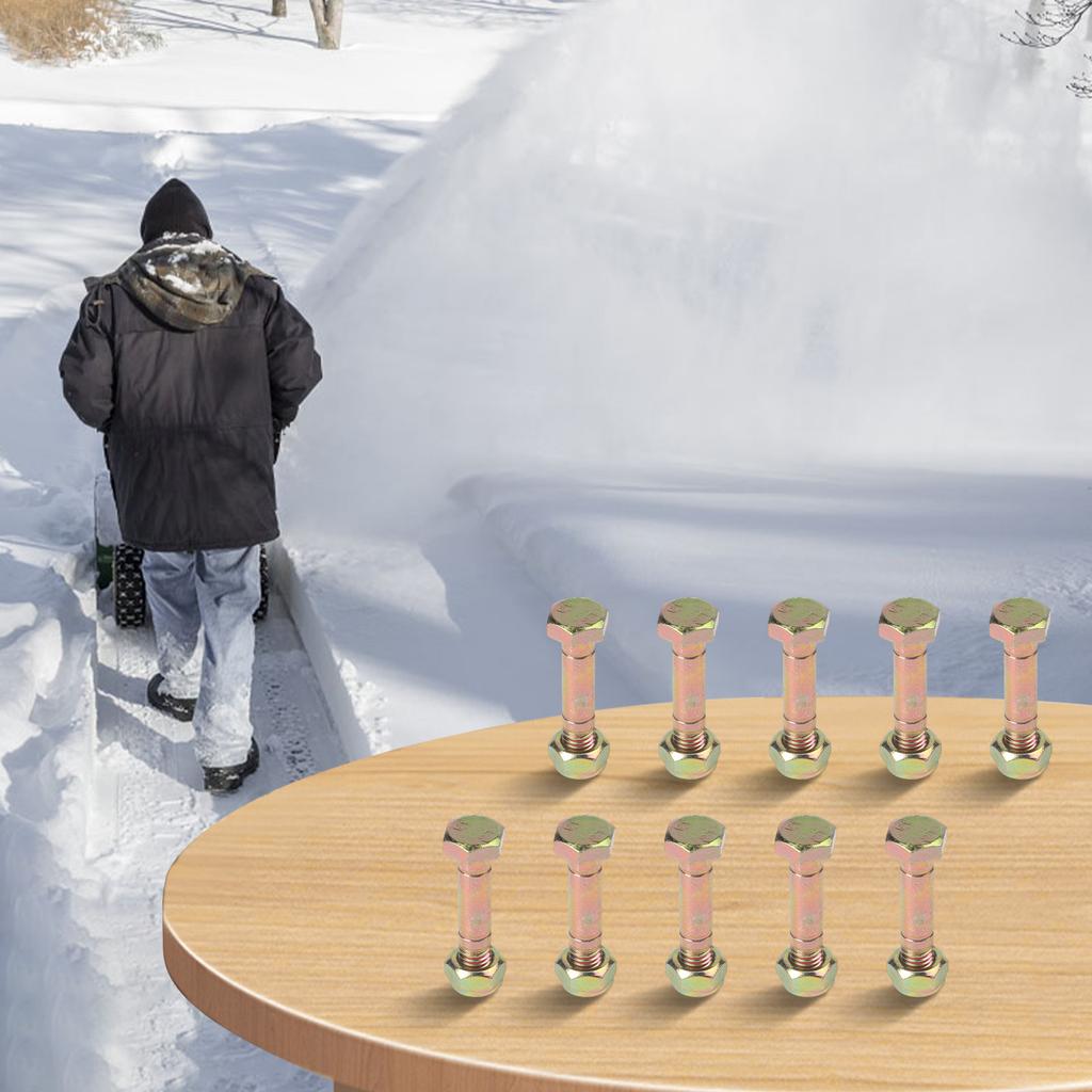 Replacement Parts Shear Pin & Nut Set for Ariens Snow Blowers Fits Various Widths Enhances Equipment Longevity