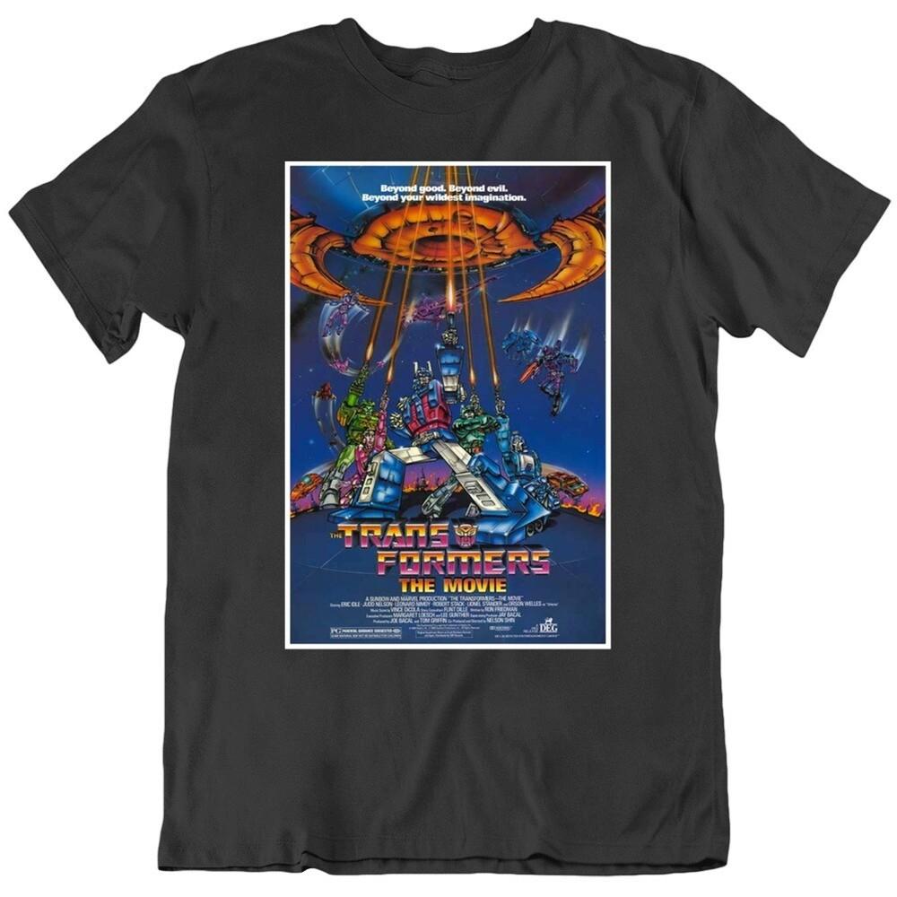

80 s Movie The Transformers Retro Movie Poster Black T Shirt 4XL