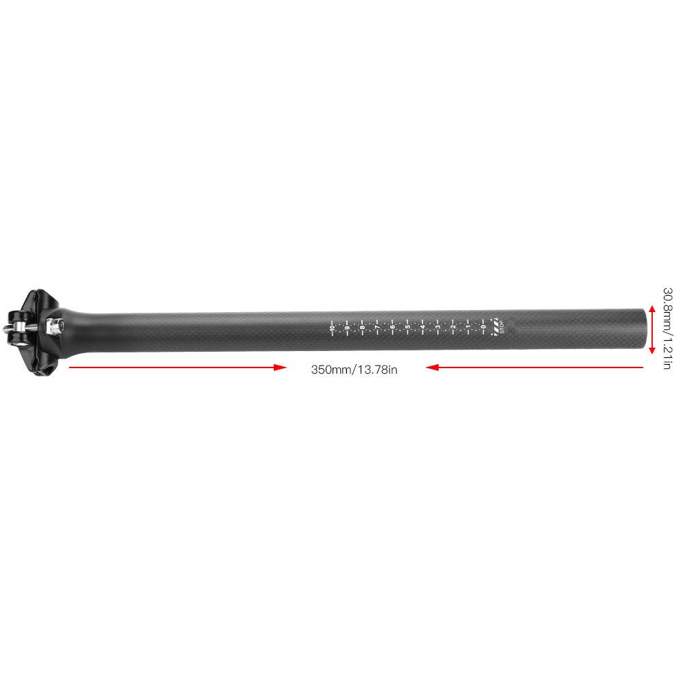 Carbon   Mountain Road Bike Shockproof   Saddle Seat Post Seatpost (27.2X350MM)
