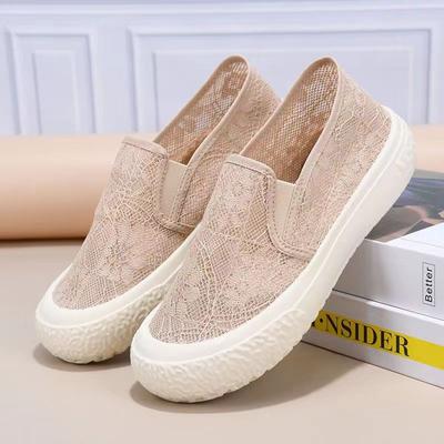 Spring and Summer New Fisherman Shoes Canvas Women's Shoes Fashionable Versatile Chinese Style Casual Thick-soled Lazy One-pedal Single Shoes Women