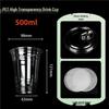 PET Disposable Milk Tea Cup with Lid & Straw - 98mm Caliber, Thickened Plastic for Fruit Tea or Coffee Takeaway