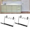2PCS Hanging Trash Bag Holder Iron Foldable Under Sink Garbage Bag Rack for Kitchen Cupboard Frame Cabinet Door