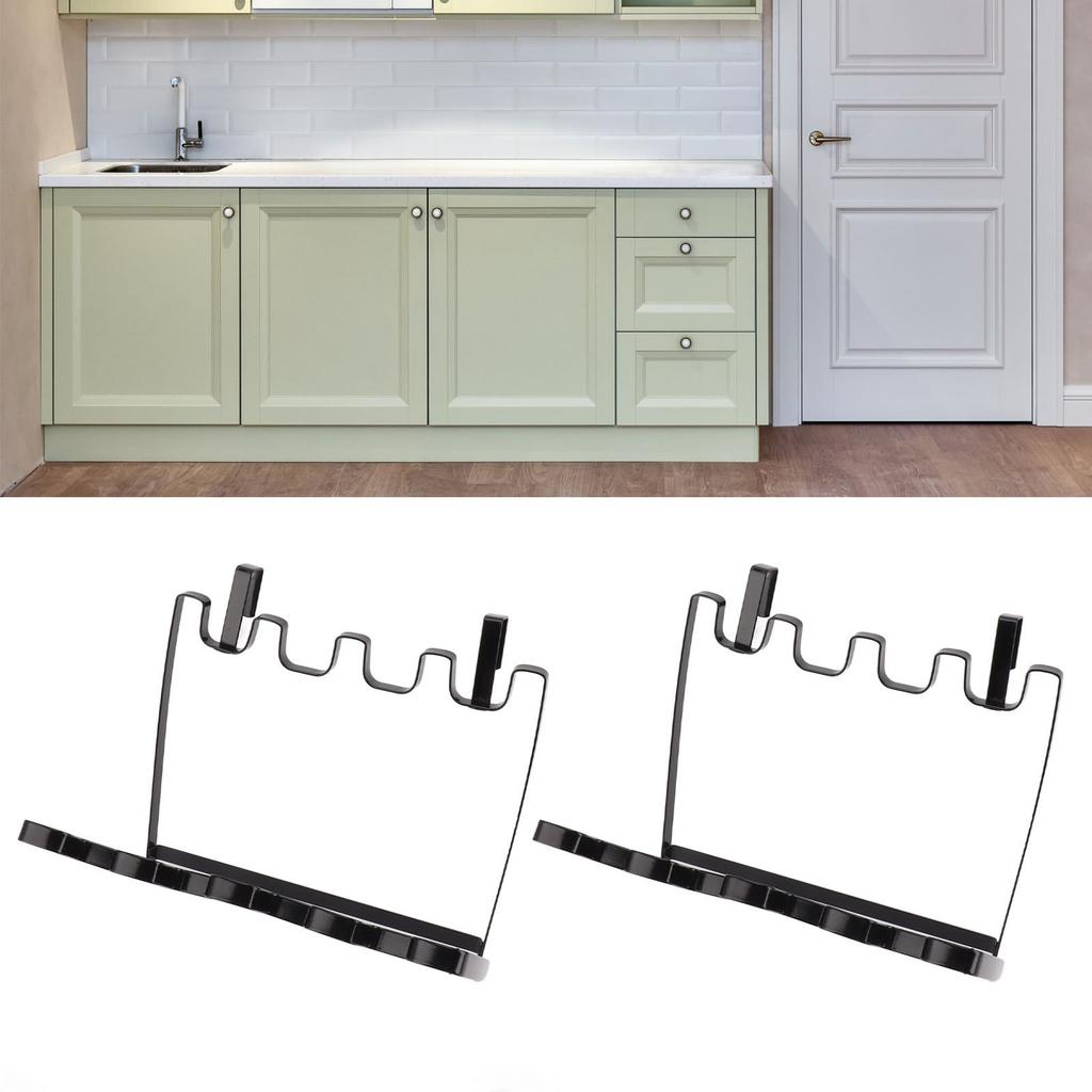 2PCS Hanging Trash Bag Holder Iron Foldable Under Sink Garbage Bag Rack for Kitchen Cupboard Frame Cabinet Door
