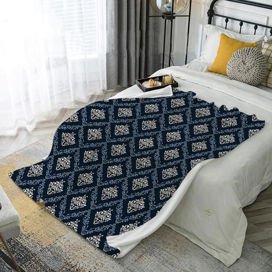 Patterned Bed Blanket Microfiber Flannel Cover Blanket Bedroom Living Room Sofa Soft And Comfortable Home Decoration