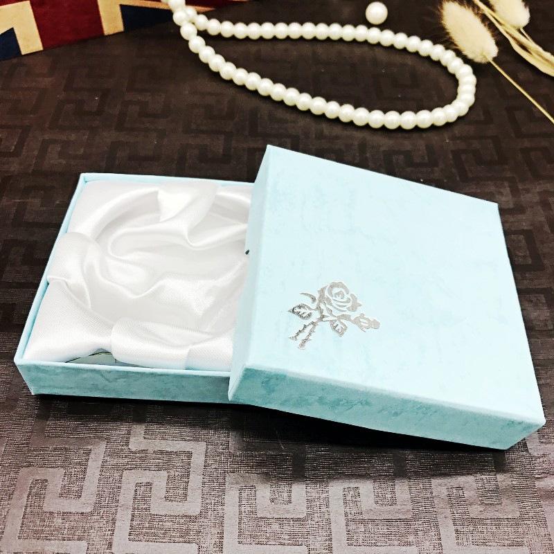Square Jewelry Packaging Box Bracelet Necklace Cardboard Gift Organizer Case Women Pendant Storage Display Container 2025 NEW