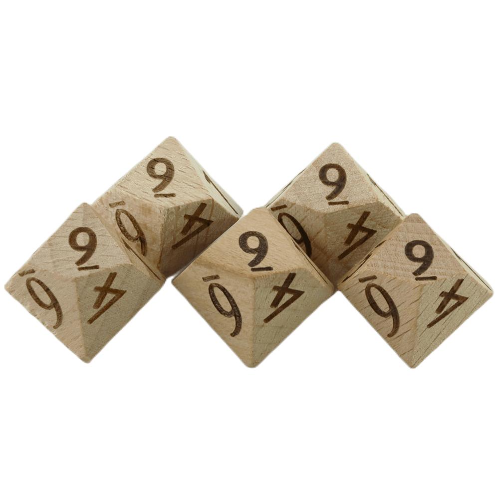 5pcs Wooden Dice Polyhedral D6,D10 Dice for Party Kid Toys Game Wood Dice Toys Board Game