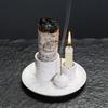 1 Stück Keramik Räucherstäbchenhalter Multifunktional 4-in-1 für Palo Santo Salbeistifte Kerzen & Kristalle Ideal für Weihnachten