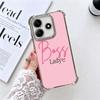 Girl Boss Lady Rosa Beschichtung Handyhülle Für Xiaomi Redmi Note 14 15 Pro Plus 13 12 11 11S 11T 10 9S 9 5G Anti-Fall Airbag Abdeckung