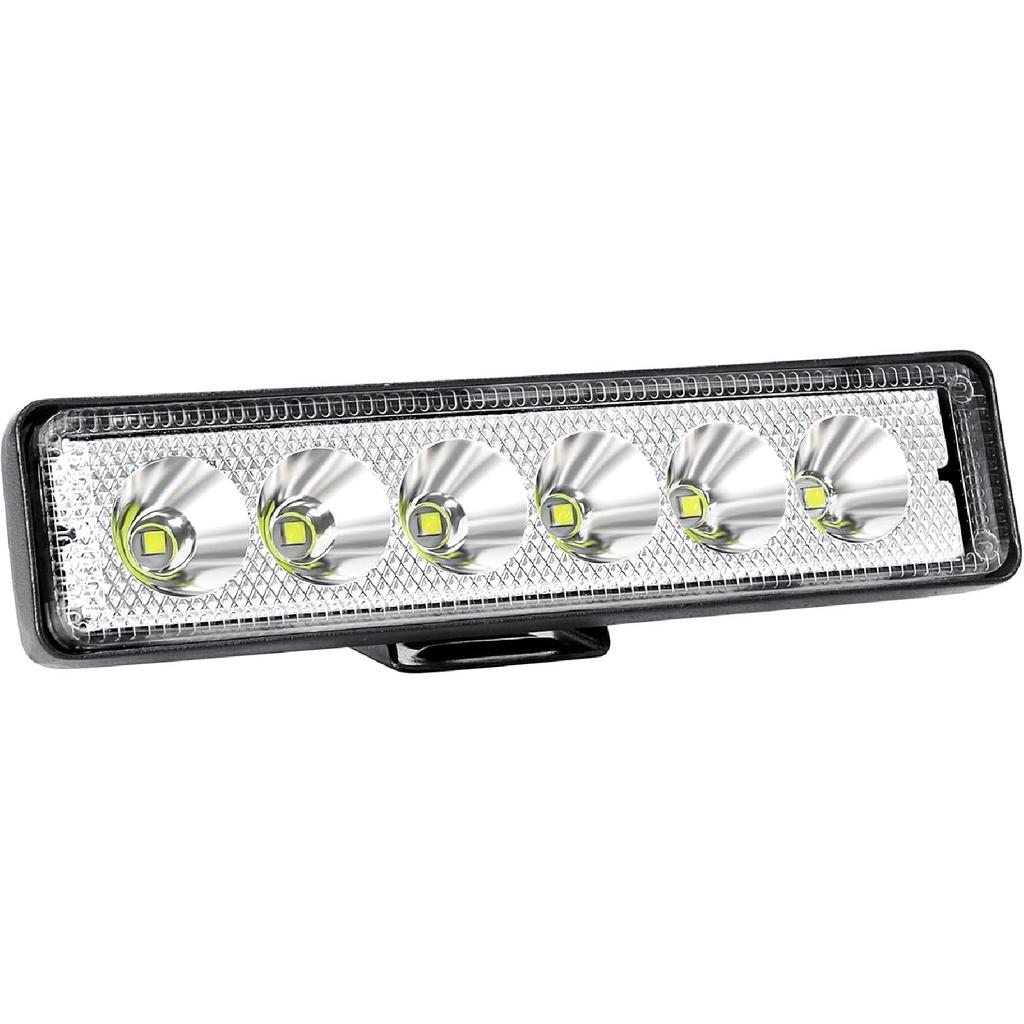 Willpower 2pcs 18W 6 Inch LED Work Light Spot Beam Single Row LED Light Bar 12V 24V Super Slim Offroad Driving Lights Fog Lamps for Truck Tractor